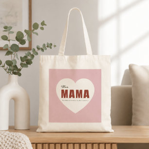 Bolsa Tote Personalizada Moderna Coração de Mamãe