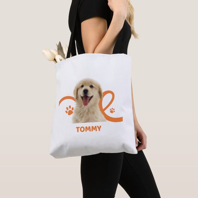 Bolsa Tote Personalizada para Cachorro | Nome do C (Close Up)