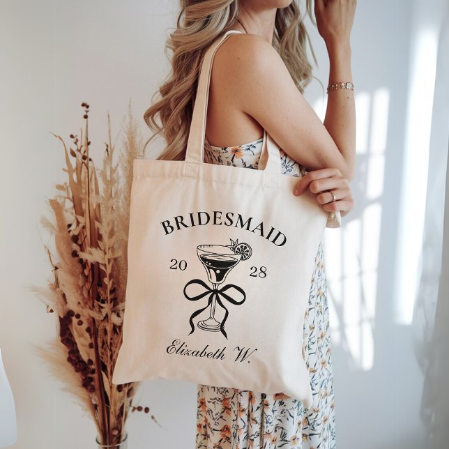 Bolsa Tote Personalizada para Damas de Honra Prese (personalized bridesmaid gift, bachelorette party tote, wedding favor bag, bridal shower tote bag,)