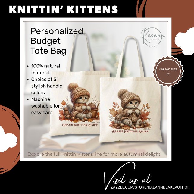 Bolsa Tote Personalizada para Orçamento de Gatinho (Criador carregado)