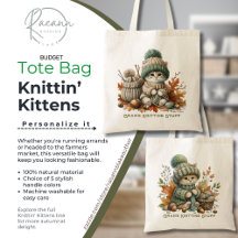 Bolsa Tote Personalizada para Orçamento de Gatinho