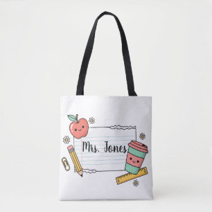 Bolsa tote personalizada para professor, Bolsa per