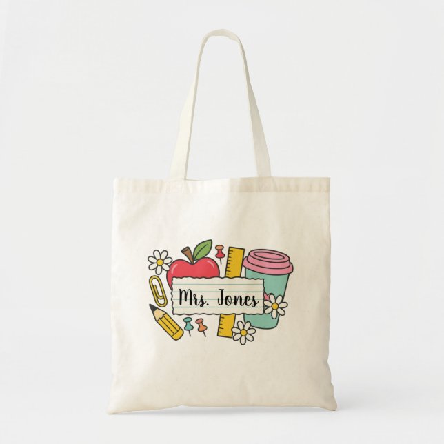 Bolsa tote personalizada para professor, Professor (Frente)