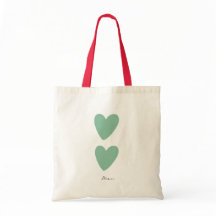 Bolsa Tote Personalizada Verde Espuma do Mar Coraç