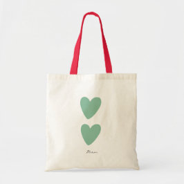 Bolsa Tote Personalizada Verde Espuma do Mar Coraç