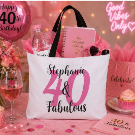 Bolsa Tote Personalizado 40 & Fabuloso  