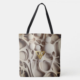 Bolsa Tote Personalizado: Abstrato Latte Art Personalizado Bo