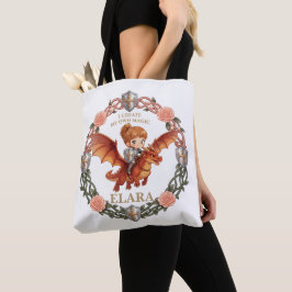 Bolsa Tote [Personalizado] Aniversário da Menina Cavaleiro Ca