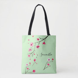 Bolsa Tote Personalizado | Cherry Blossom | Branco