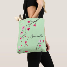 Bolsa Tote Personalizado | Cherry Blossom | Branco