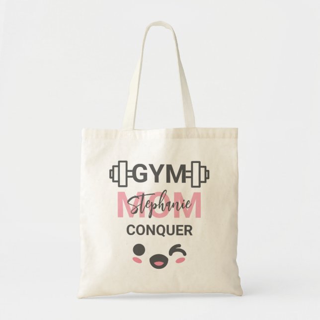 Bolsa Tote Personalizado Cute Kawaii Academia Mãe Conquistar  (Frente)
