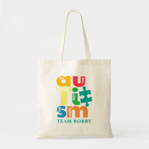 Bolsa Tote Personalizado da Equipe de Famílias de Consciencia