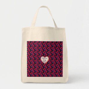 Bolsa Tote Personalizado e customizado Borboleta Cereja Fofa