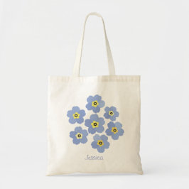 Bolsa Tote Personalizado esqueça-me flor nao azul