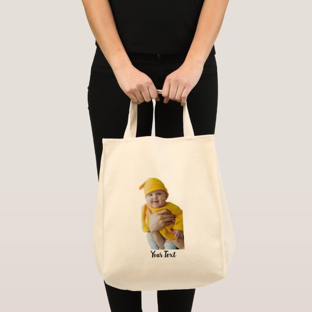 Bolsa Tote Personalizado Feito - Adicionar Foto e Texto (Frente (produto))