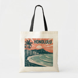 Bolsa Tote Personalizado Honolulu Waikiki Diamond Head Viagem