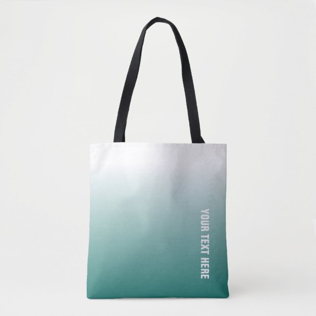 Bolsa Tote Personalizado Modelo Elegante Teal Moderno Persona (Frente)