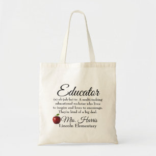Bolsa Tote Personalizado para o Educador Rock Star