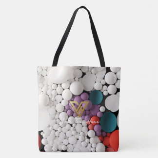 Bolsa Tote Personalizado: Pop de Cor Bolhas Personalizadas Bo