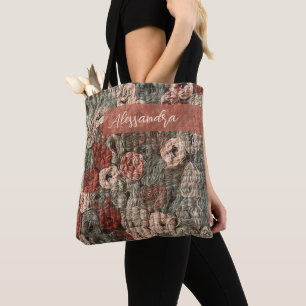 Bolsa Tote Personalizado Retro Boho Marrom Terracota Maximali