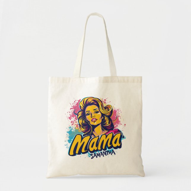 Bolsa Tote Personalizado Retro Mama Pop Art (14) (Frente)