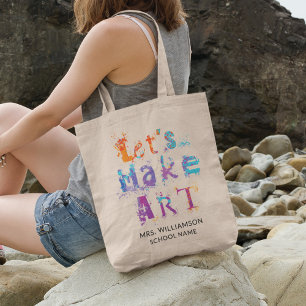 Bolsa Tote Personalizado Vamos Tornar o Professor de Arte Cri