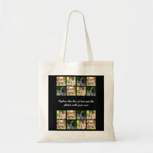 Bolsa Tote Personalizar a colagem de fotografias e o pacote d