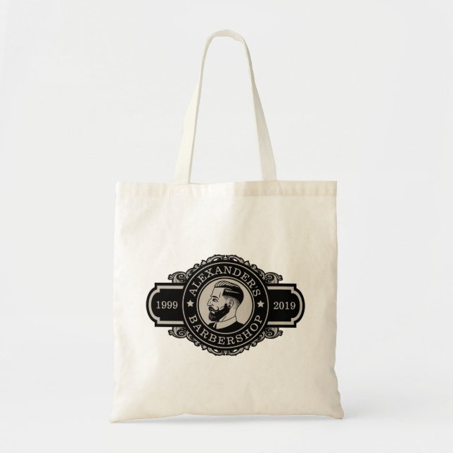 Bolsa Tote Personalizar Barbearia do hipster (Frente)