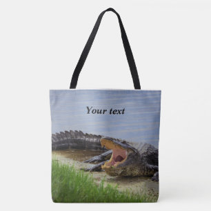 Bolsa Tote Personalizar duas fotografias de Alligadores