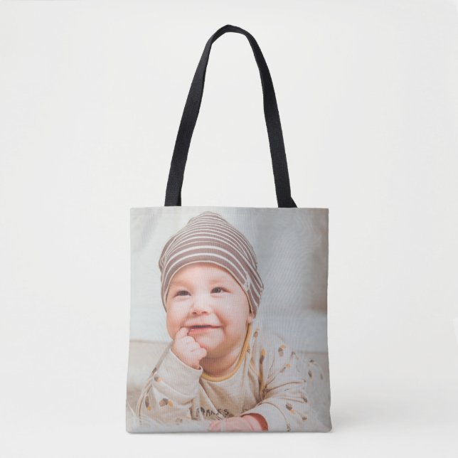 Bolsa Tote Personalizar duas fotos (Frente)