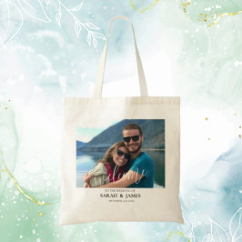 Bolsa Tote Personalizar Foto Moderna Recaxar de Boas-vindas
