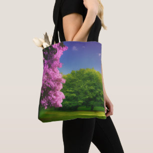 Bolsa Tote Personalizar imagem Colorida Nature Watercolor Tob