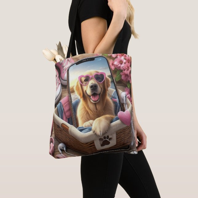 Bolsa Tote Personalizar LOVE Pw Imprimir Cachorro Pet Pet Fot (Close Up)