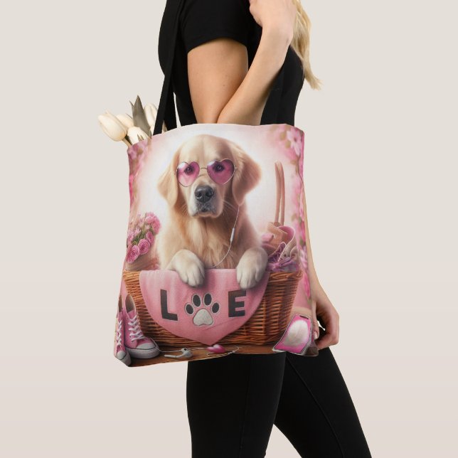 Bolsa Tote Personalizar LOVE Pw Imprimir Cachorro Pet Pet Fot (Close Up)