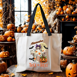 Bolsa Tote Personalizar o Halloween do Fantasma do Fantasma d