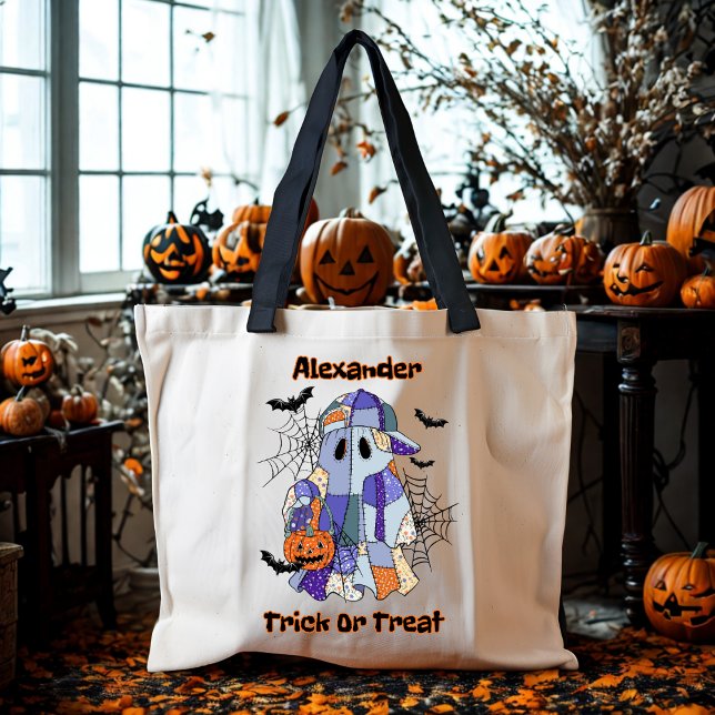 Bolsa Tote Personalizar o Halloween do Fantasma do Fantasma d (Criador carregado)