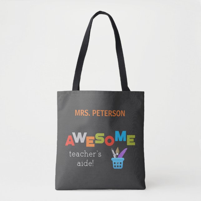 Bolsa Tote Personalizar Professores Ao Lado Do Dia De Aprecia (Frente)