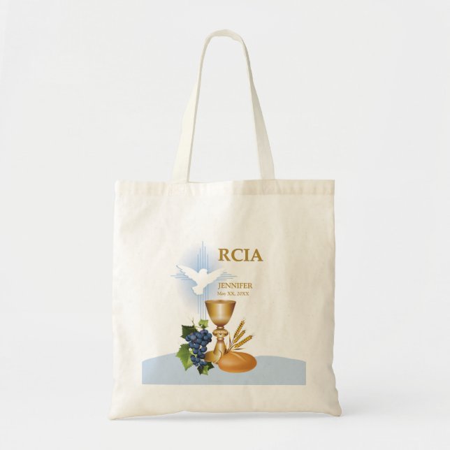 Bolsa Tote Personalizar, RCIA Felicita o Sacramento Católico (Frente)