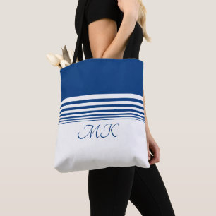 Bolsa Tote Personalize Azul e Branco