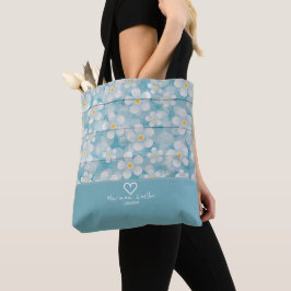 Bolsa Tote Personalize com seu Nome e Cidade este ♥ Daisies