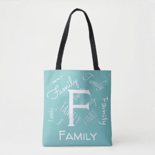 Bolsa Tote Personalize este modelo, MONOGRAM, FAMÍLIA, NOME,