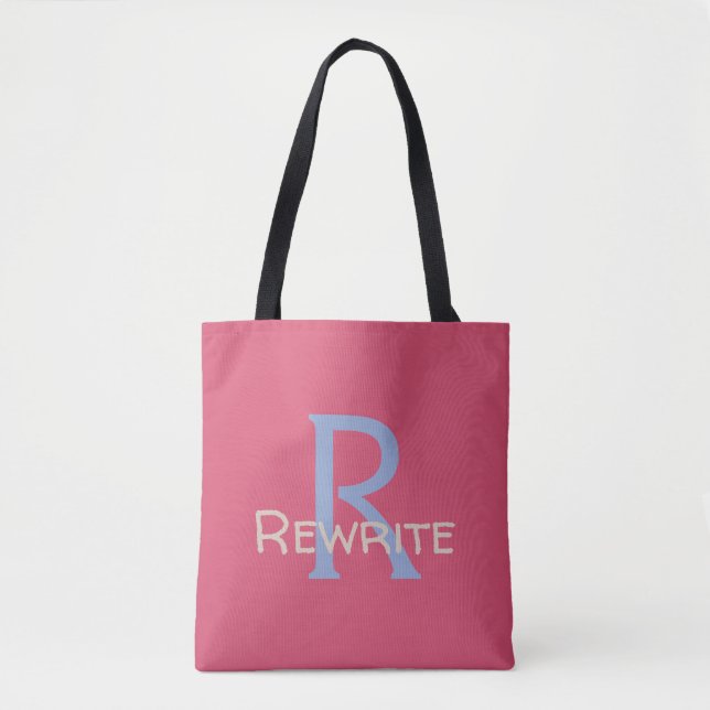 Bolsa Tote Personalize este modelo, MONOGRAM, FAMÍLIA, NOME, (Frente)