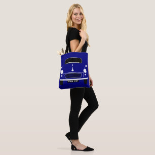 Bolsa Tote Personalize o pop art azul escuro feito sob