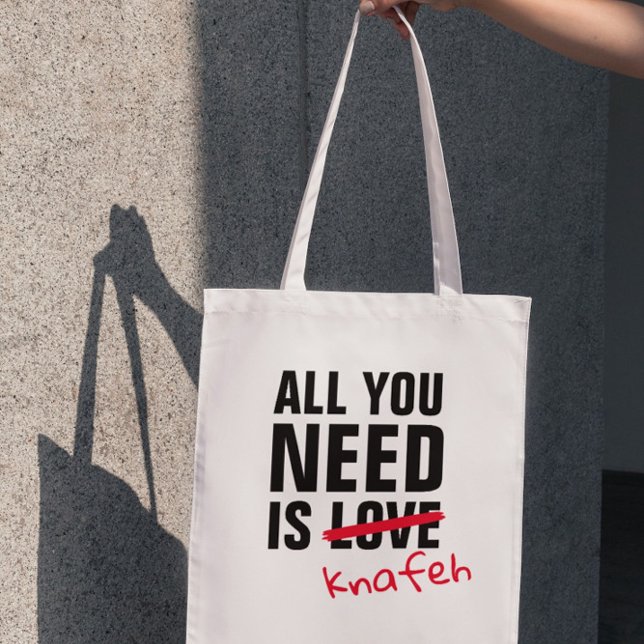 Bolsa Tote Personalize O Que Você Precisa É De Amor Engraçado (Criador carregado)