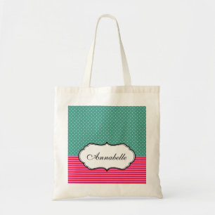 Bolsa Tote Personalize o teste padrão clássico da cerceta d