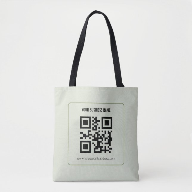 Bolsa Tote Personalize Seu Modelo de Nome de Negócios de Códi (Frente)