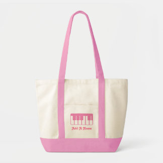 Bolsa Tote Personalize uma sacola da música do piano