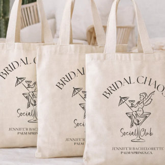 Bolsa Tote Personalized Bachelorette Tote Bag | Bridal Chaos 