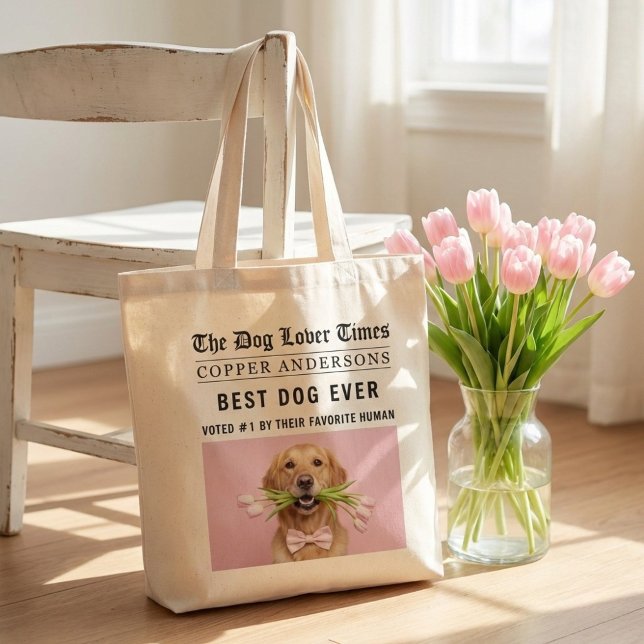 Bolsa Tote Personalized “Best Dog Ever” | Custom Dog (Criador carregado)
