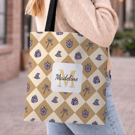 Bolsa Tote Personalized Bookish Girl Academy Wizard Gold